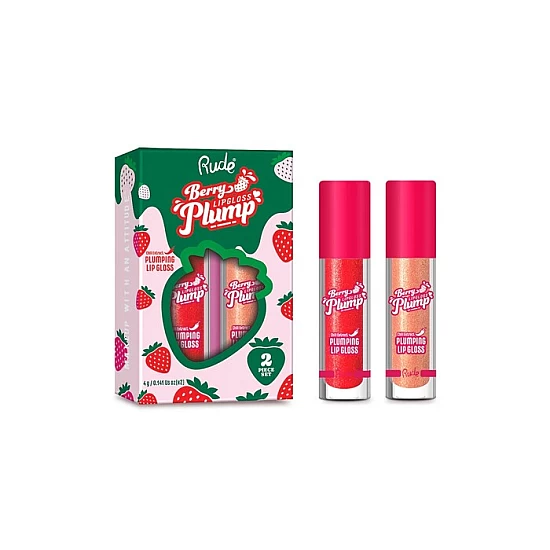 Sjaj za usne Berry Plump Duo set - Fairy&Strawberry kiss | Rude Cosmetics | Ecobeauty - 81007938694914 Sjaj za usne Berry Plump Duo set - Fairy&Strawberry kiss | Rude Cosmetics | Ecobeauty - 81007938694914