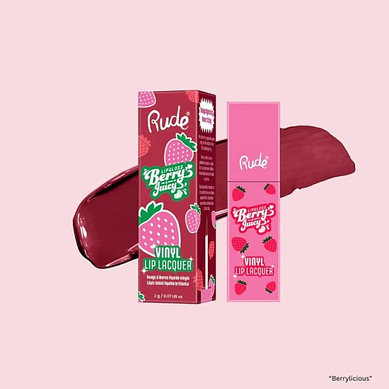 Tečni Ruž za Usne Berry Juicy Vinyl Lip Lacquer Berrylicious | RUDE COSMETICS | Ecobeauty Tečni Ruž za Usne Berry Juicy Vinyl Lip Lacquer Berrylicious | RUDE COSMETICS | Ecobeauty