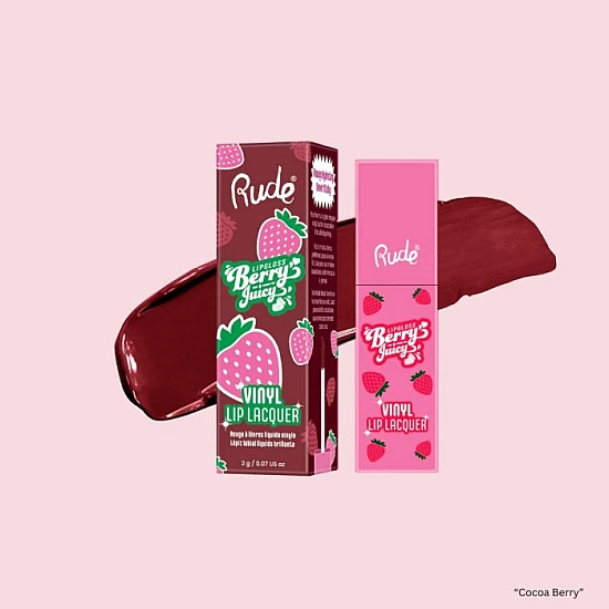 Tečni Ruž za Usne Berry Juicy Vinyl Lip Lacquer Cocao Berry | RUDE COSMETICS | Ecobeauty Tečni Ruž za Usne Berry Juicy Vinyl Lip Lacquer Cocao Berry | RUDE COSMETICS | Ecobeauty