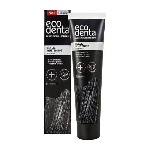 Crna pasta za izbeljivanje zuba sa aktivnim ugljem Ecodenta 100 ml