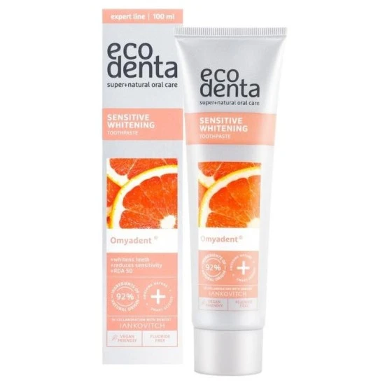 Pasta za izbeljivanje osetljivih zuba sa eteričnim uljima nane i grejpfruta Ecodenta OMIADENT 