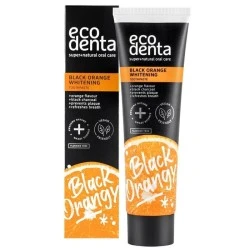 Crna pasta za izbeljivanje zuba sa ukusom narandže Ecodenta 100 ml 
