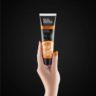 Crna pasta za izbeljivanje zuba sa ukusom narandže Ecodenta 100 ml 