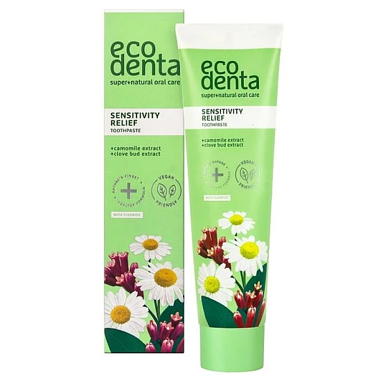 Pasta za osetljive zube i desni Ecodenta GREEN LINE SENSITIVITY RELIEF 100 ml | EcoDenta | Ecobeauty Pasta za osetljive zube i desni Ecodenta GREEN LINE SENSITIVITY RELIEF 100 ml | EcoDenta | Ecobeauty