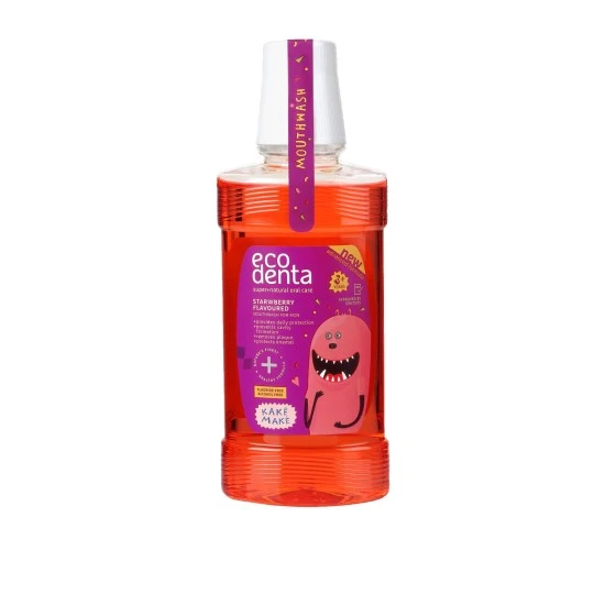 Tečnost za ispiranje usta sa ukusom jagode KAKAS MAKES Ecodenta 250 ml Tečnost za ispiranje usta sa ukusom jagode KAKAS MAKES Ecodenta 250 ml