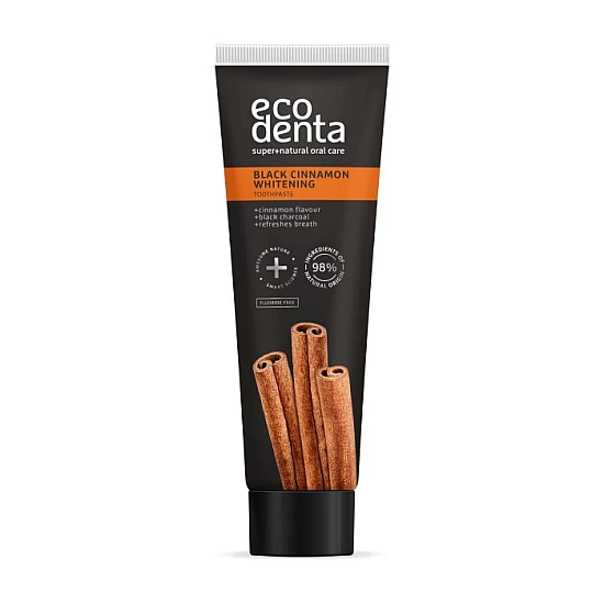 Crna pasta za izbeljivanje zuba sa ukusom cimeta Ecodenta 100 ml Crna pasta za izbeljivanje zuba sa ukusom cimeta Ecodenta 100 ml