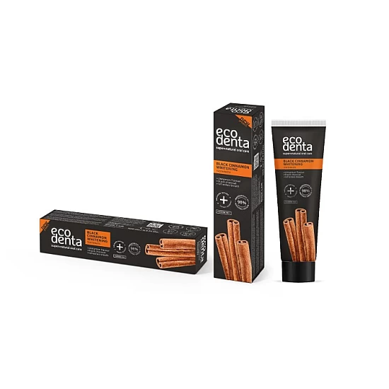 Crna pasta za izbeljivanje zuba sa ukusom cimeta Ecodenta 100 ml Crna pasta za izbeljivanje zuba sa ukusom cimeta Ecodenta 100 ml
