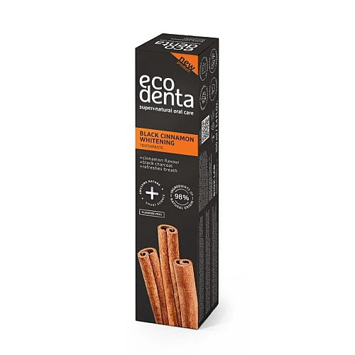 Crna pasta za izbeljivanje zuba sa ukusom cimeta Ecodenta 100 ml