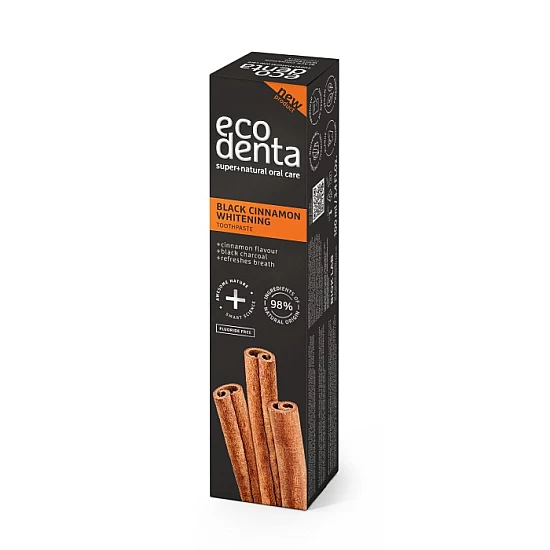Crna pasta za izbeljivanje zuba sa ukusom cimeta Ecodenta 100 ml Crna pasta za izbeljivanje zuba sa ukusom cimeta Ecodenta 100 ml