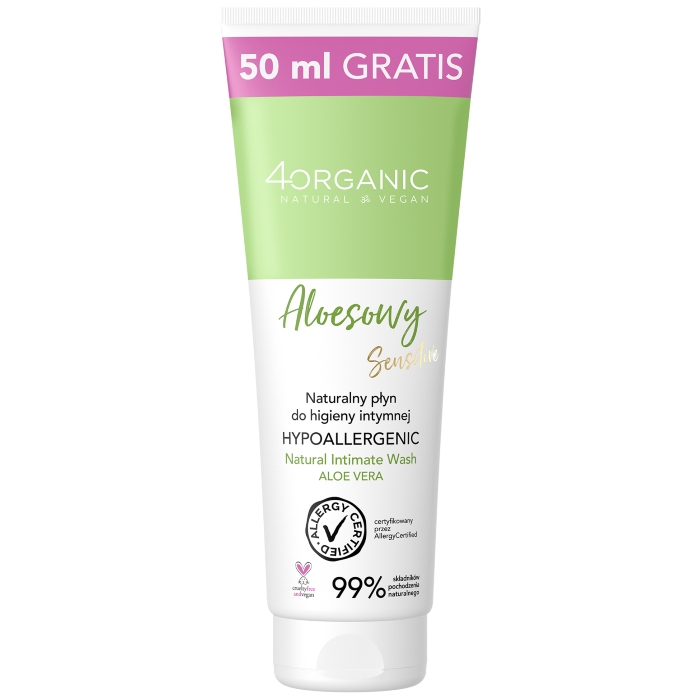 Losion sa Aloe verom za intimnu higijenu 4organic 200 ml + 50 ml GRATIS | 4 ORGANIC | Ecobeauty