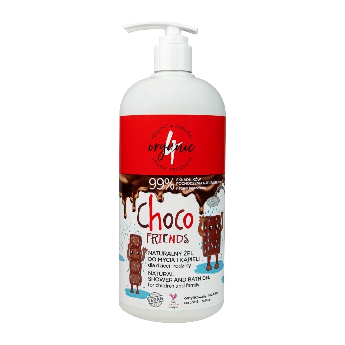 Prirodni gel za tuširanje za decu i porodicu Choco family 4organic 1000ml | 4 ORGANIC | Ecobeauty