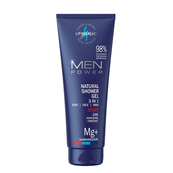 Prirodni gel za tuširanje za muškarce 3u1 Men Power  Sport 4organic 250ml | 4 ORGANIC | Ecobeauty