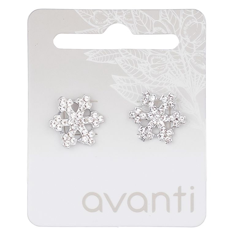 Minđuše sa cirkonima u obliku pahulja | AVANTI | Ecobeauty