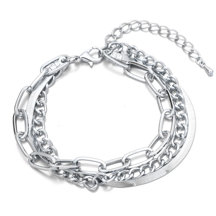 Troslojna narukvica u srebrnoj boji - 5902067797334 – 1 - Avanti Ecobeauty