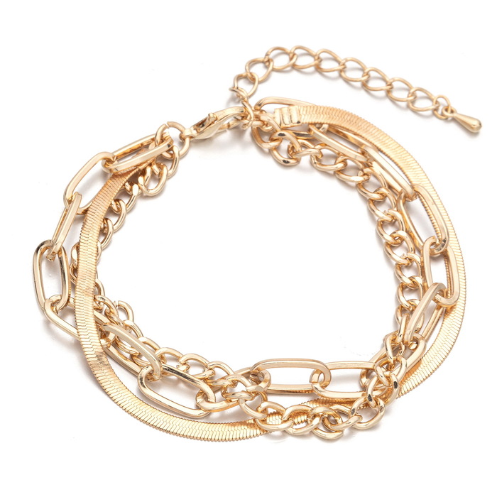 Troslojna narukvica zlatnog sjaja - 5902067797334 – 2 - Avanti Ecobeauty