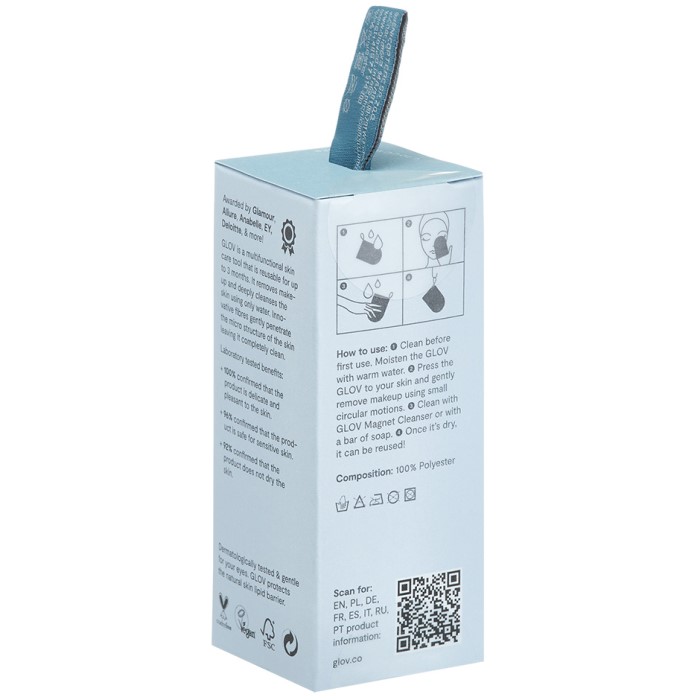  Ultra mekana rukavica za čišćenje lica i uklanjanje šminke Gray 5902768711776 ⏐ GLOV ⏐ Ecobeauty