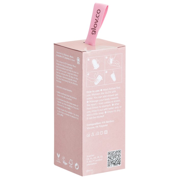  Rukavica za kupanje i efekat pilinga za telo od bambusa Pink 5902768711769 ⏐ GLOV ⏐ Ecobeauty