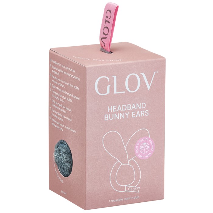 Traka za kosu Zečije uši 2u1 Gray 5907222005392 ⏐ GLOV ⏐ Ecobeauty