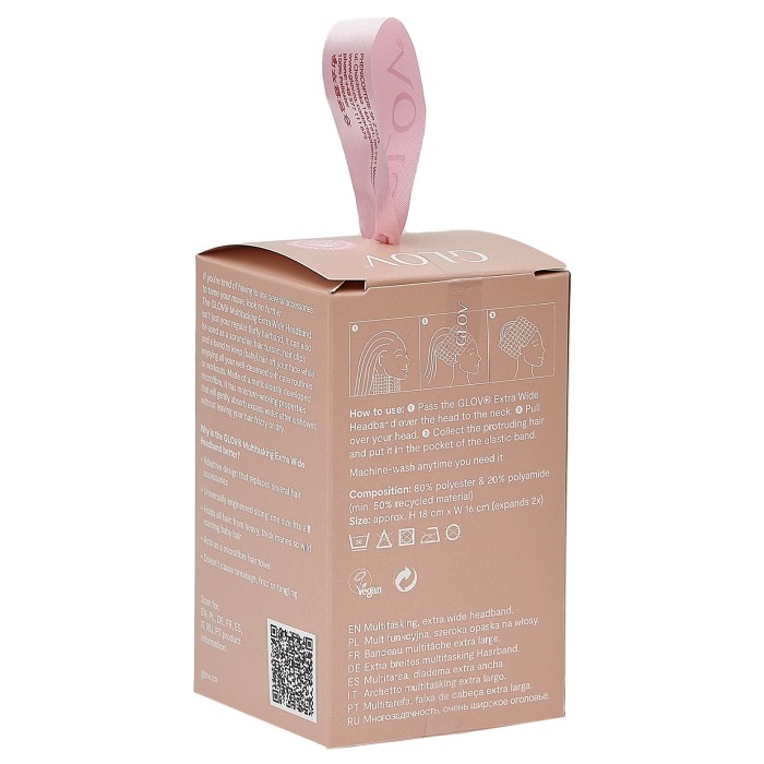 Višenamenska ekstra široka traka za kosu Pastel Pink 5907440743632 ⏐ GLOV ⏐ Ecobeauty