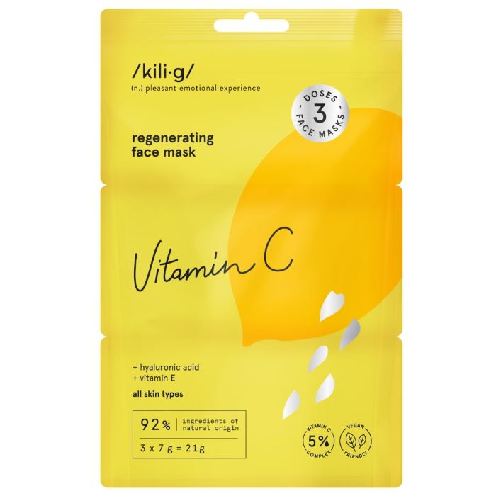 Gel maska za lice sa Vitaminom C 3×7 g |Kilig| Ecobeauty