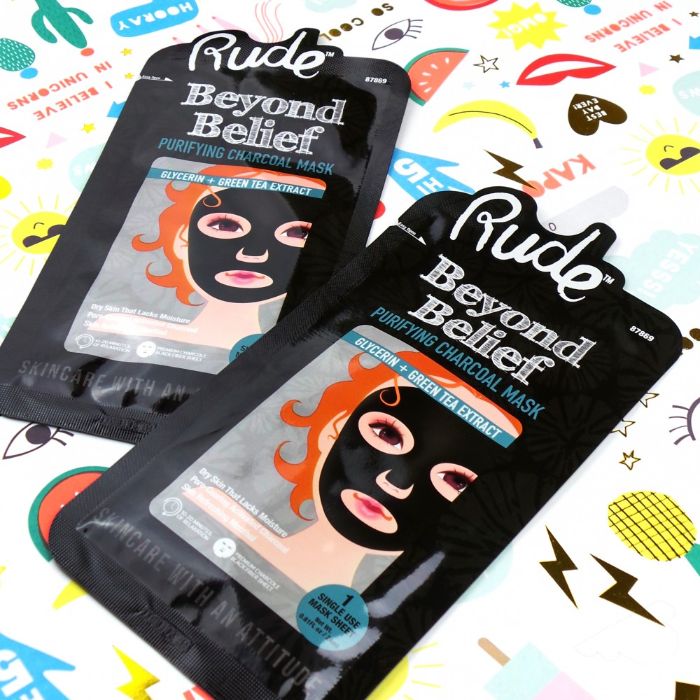 Maska za lice Beyond Belief Charcoal Face Mask ( 5pack) | RUDE COSMETICS | Ecobeauty