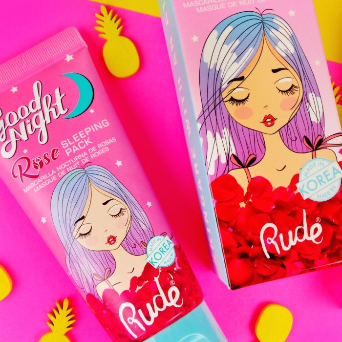 Maska za lice Good NIght Rose Sleeping Pack | RUDE COSMETICS | Ecobeauty