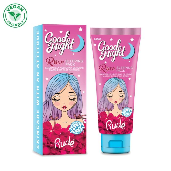 Maska za lice Good NIght Rose Sleeping Pack | RUDE COSMETICS | Ecobeauty
