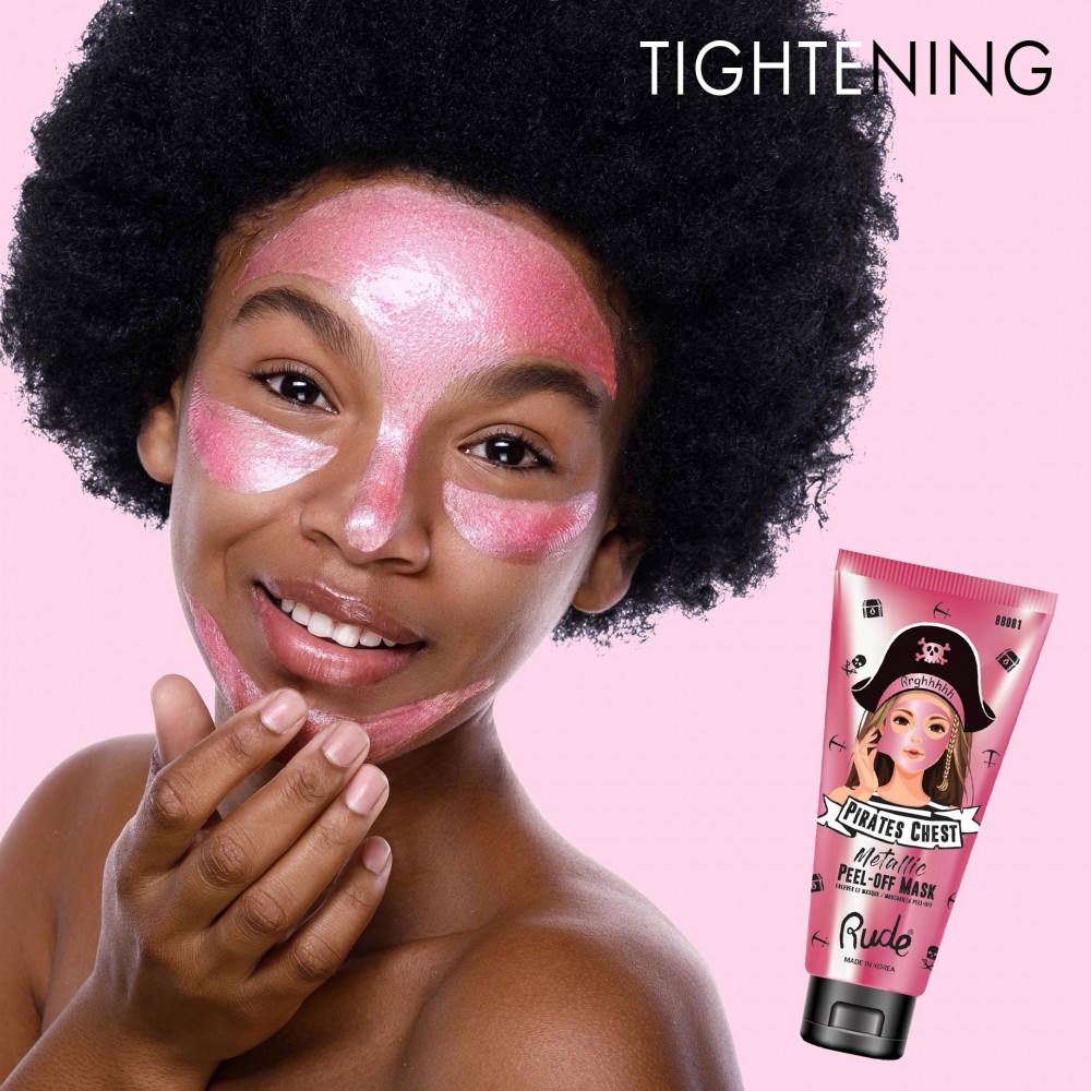 Maska za zatezanje lica Pirates Chest Peel Off Mask - Tightening | RUDE COSMETICS | Ecobeauty