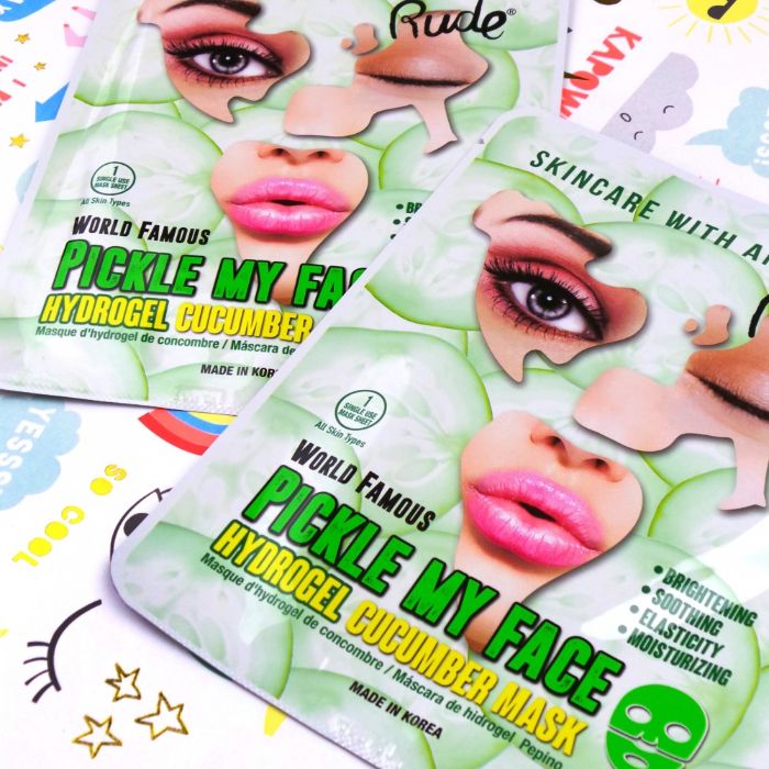 Maska za lice sa ekstratom krastavca Pickle My Face Hydrogel (5 pack) | RUDE COSMETICS | Ecobeauty