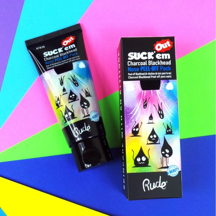 Maska za mitisere Suckem Out Charcoal Nose Peel-off Pack | RUDE COSMETICS | Ecobeauty