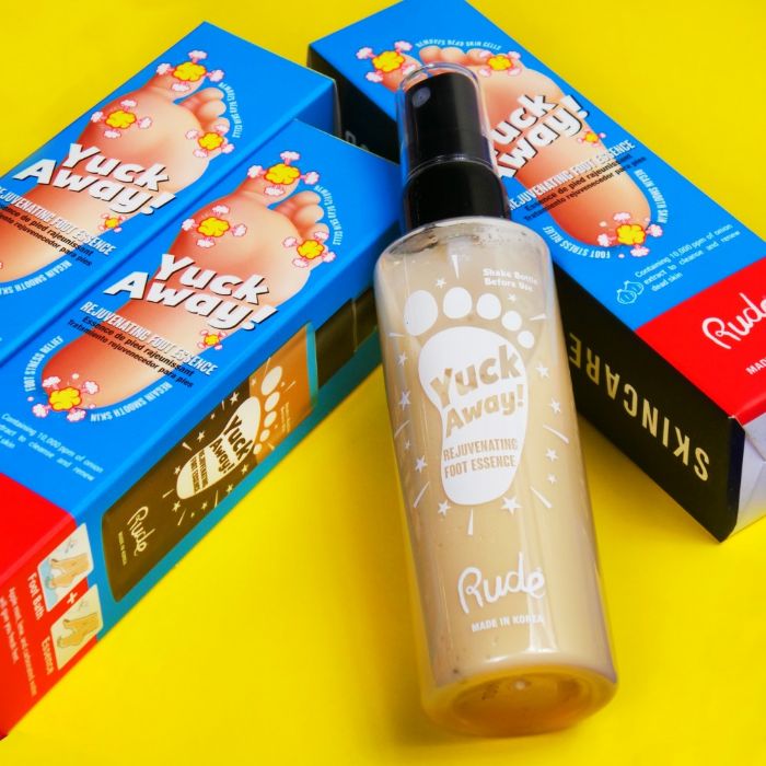 Sprej za stopala Yuck Away Rejuvenating Foot Essence | RUDE COSMETICS | Ecobeauty