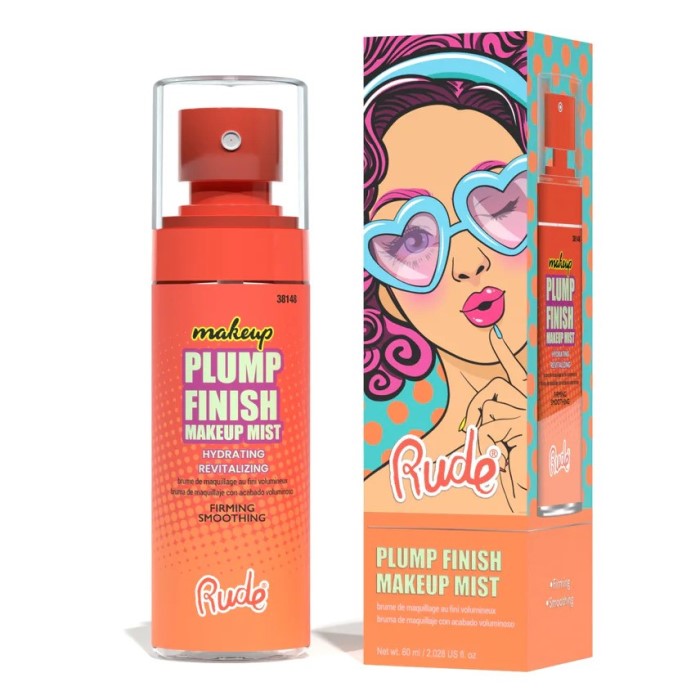 Fiksator i prajmer šminke u spreju Plump Finish Makeup Mist  | Rude Cosmetics | Ecobeauty