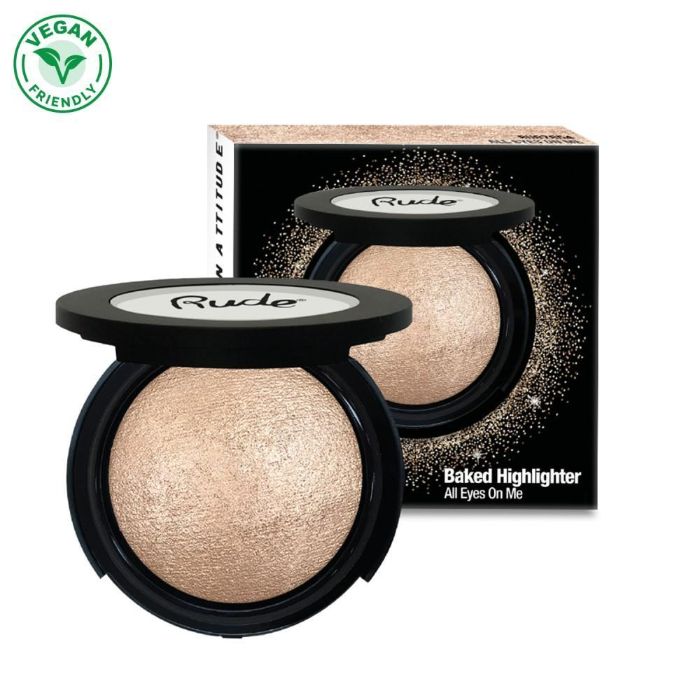 Hajlajter za lice i telo BAKED HIGHLIGHTER | RUDE COSMETICS | Ecobeauty