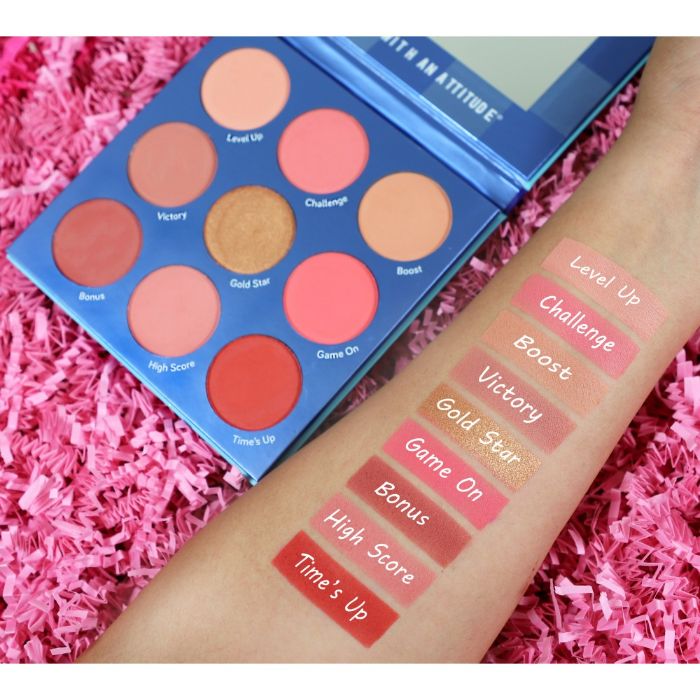Paleta rumenila sa 9 boja BLUSH CRUSH - Level Up | RUDE COSMETICS | Ecobeauty