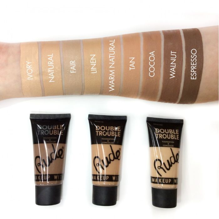 Tečni puder i Korektor DOUBLE TROUBLE | RUDE COSMETICS | Ecobeauty