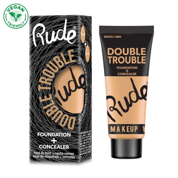 Tečni puder i Korektor DOUBLE TROUBLE | RUDE COSMETICS | Ecobeauty
