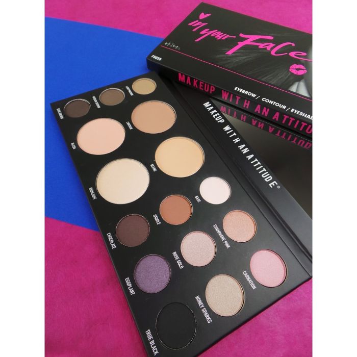 Paleta za šminkanje 3 u 1 - In Your Face | RUDE COSMETICS | Ecobeauty