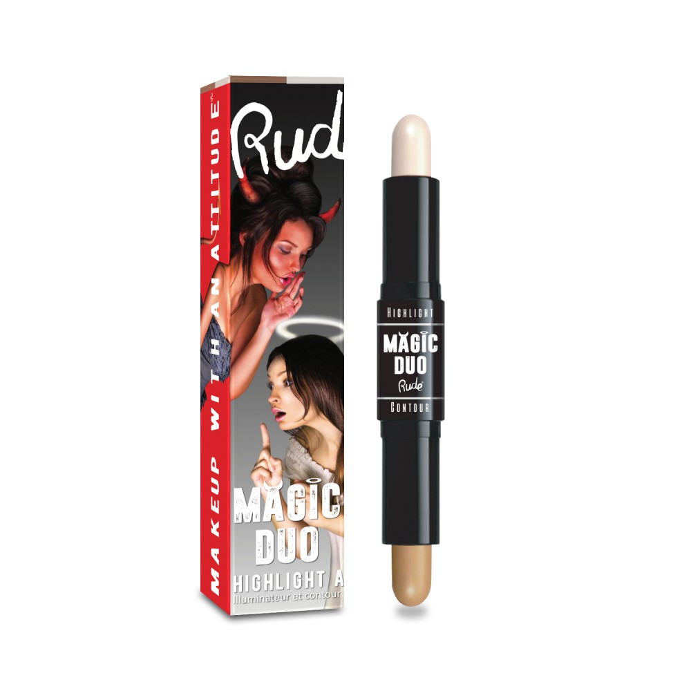 Stik za konturisanje i hajlajt - Magic Duo Light | RUDE COSMETICS | Ecobeauty