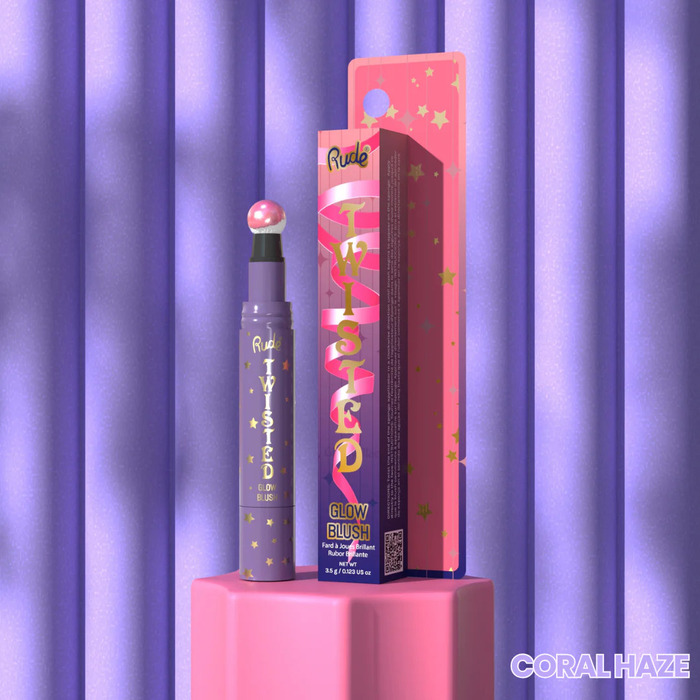 Tečno rumenilo sa aplikatorom Twisted Glow Coral Haze ⏐ RUDE COSMETICS ⏐ Ecobeauty - 38552
