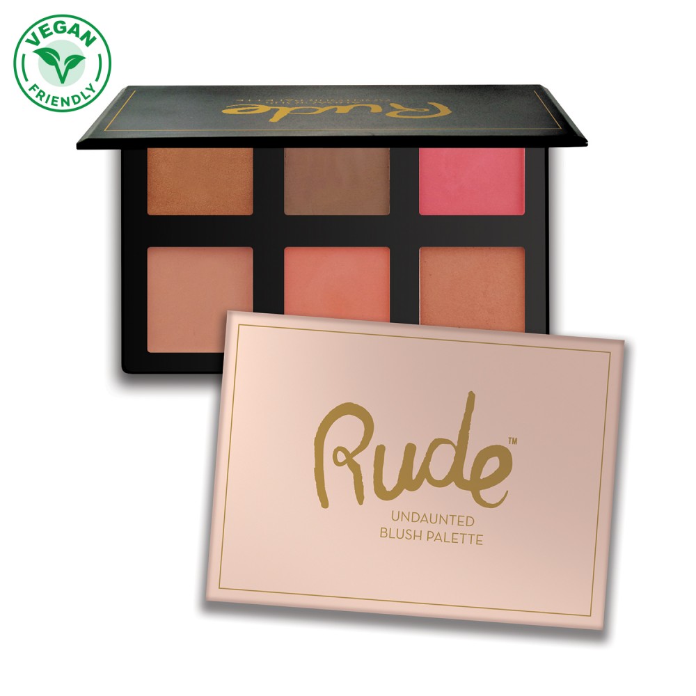 Paleta rumenila za lice UNDAUNTED | RUDE COSMETICS | Ecobeauty