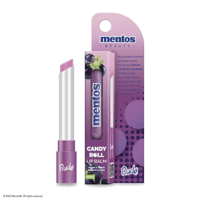 Balzam za usne Mentos Candy Roll Grape 810079384570 | Rude Cosmetics | Ecobeauty online