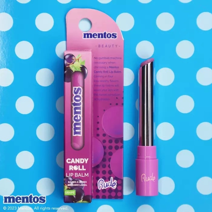 Balzam za usne Mentos Candy Roll Grape 810079384570 | Rude Cosmetics | Ecobeauty online