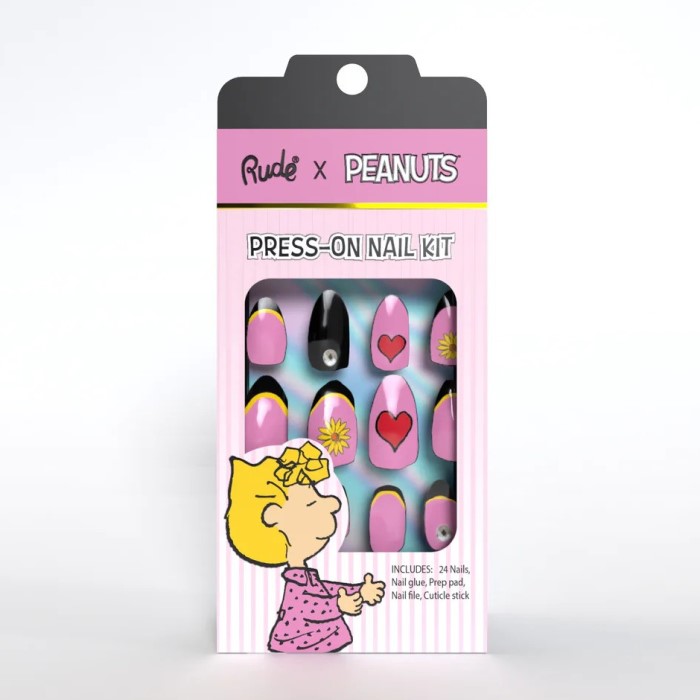 Set tipsi za nokte PRESS ON Peanuts 810079385058 ⏐ RUDE COSMETICS ⏐ Ecobeauty