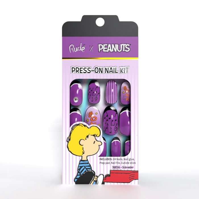 Set tipsi za nokte PRESS ON Peanuts 810079385065 ⏐ RUDE COSMETICS ⏐ Ecobeauty