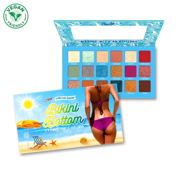 Paleta senki za oči od 18 boja Bikini Bottom | RUDE COSMETICS | Ecobeauty