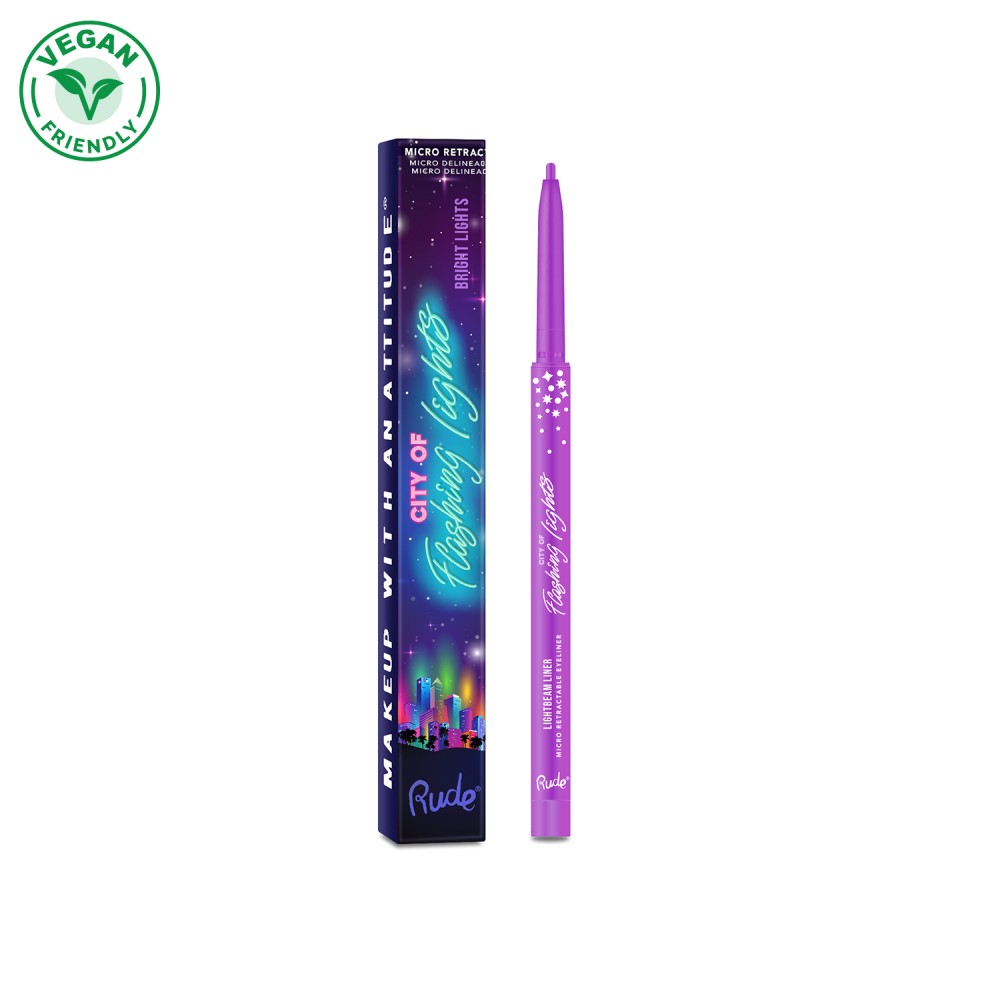 Vodootporni ajlajner City of Flashing Lights Micro Retractable Liner - Its Lit | RUDE COSMETICS | Ecobeauty