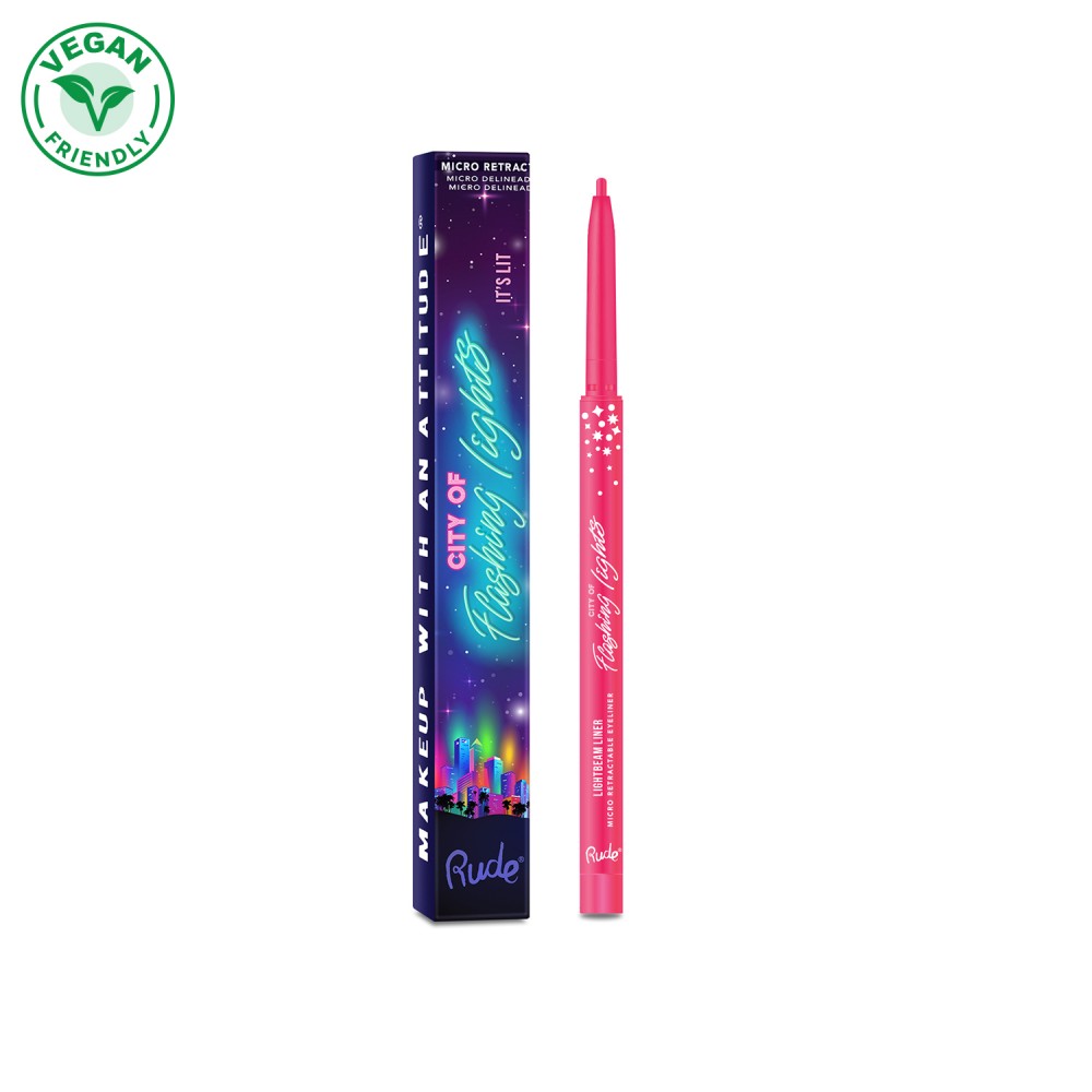 Vodootporni ajlajner City of Flashing Lights Micro Retractable Liner - Its Lit | RUDE COSMETICS | Ecobeauty