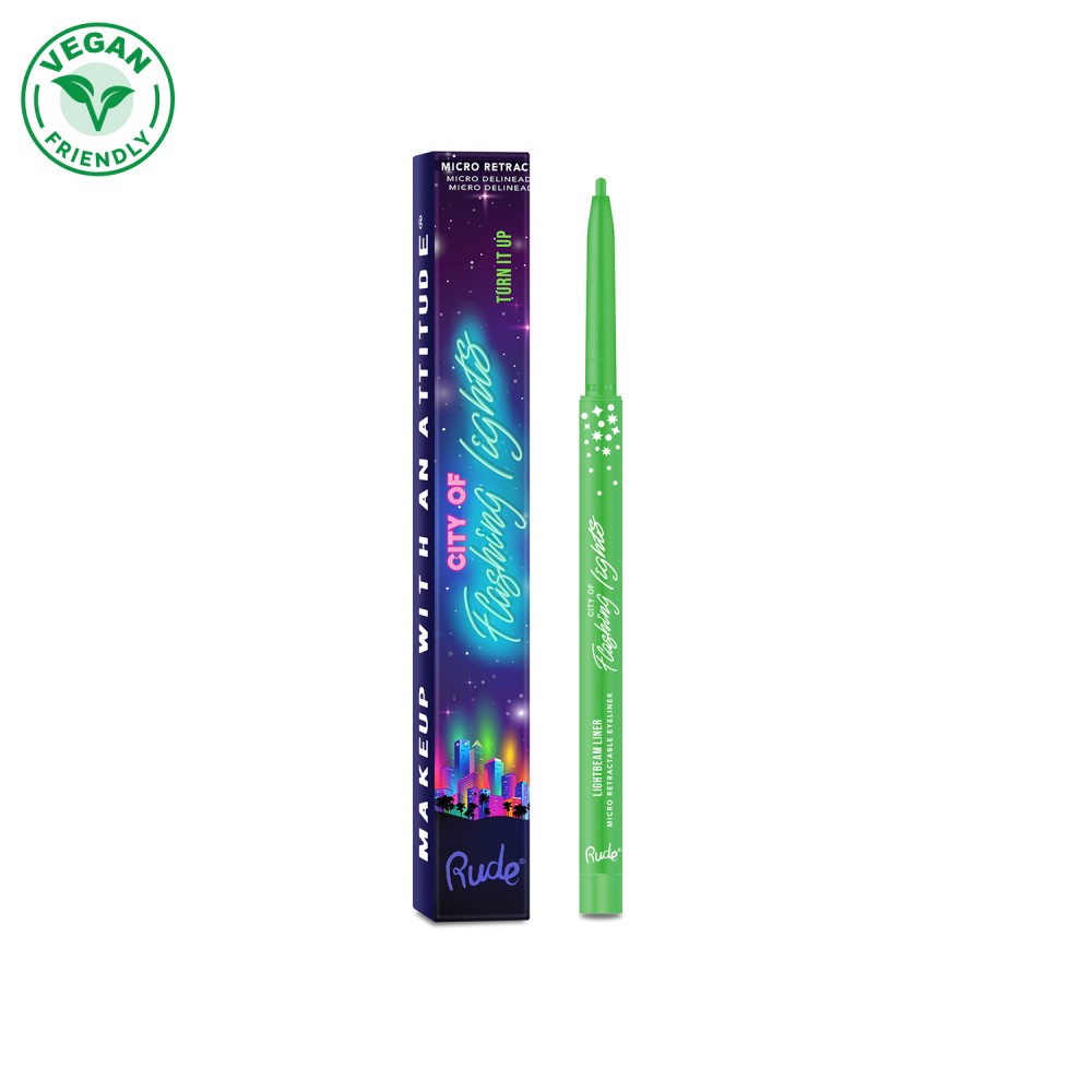 Vodootporni ajlajner City of Flashing Lights Micro Retractable Liner - Its Lit | RUDE COSMETICS | Ecobeauty