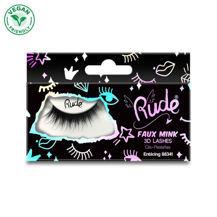 Veštačke trepavice Essential Faux Mink 3D Lashes - Enticing | RUDE COSMETICS | Ecobeauty