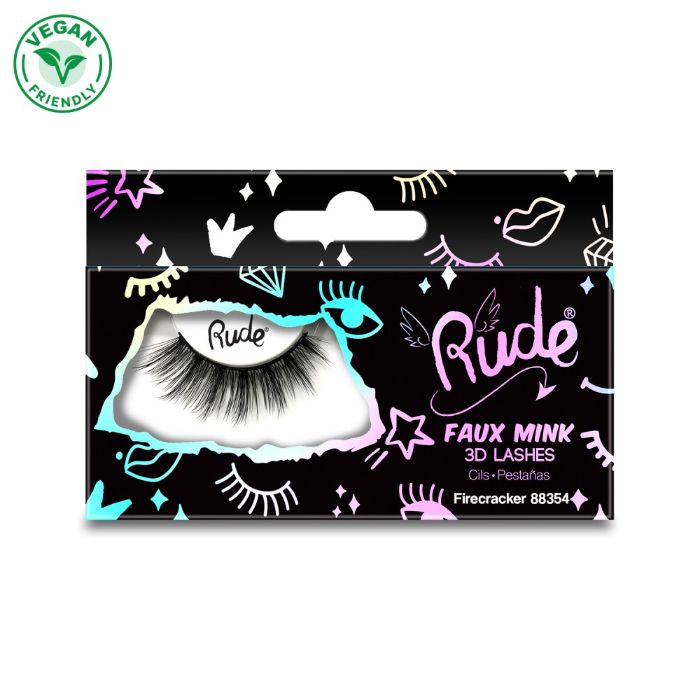 Veštačke trepavice Essential Faux Mink 3D Lashes - Firecracker | RUDE COSMETICS | Ecobeauty
